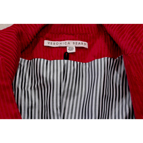 Veronica Beard Lia Dickey Pink Velvet Blazer Jacket Single Button Style Size 8 - Picture 14 of 16